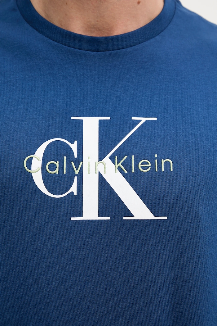 Calvin Klein Jeans majica za muškarce od pamuka mornarsko plava LV04RB862G