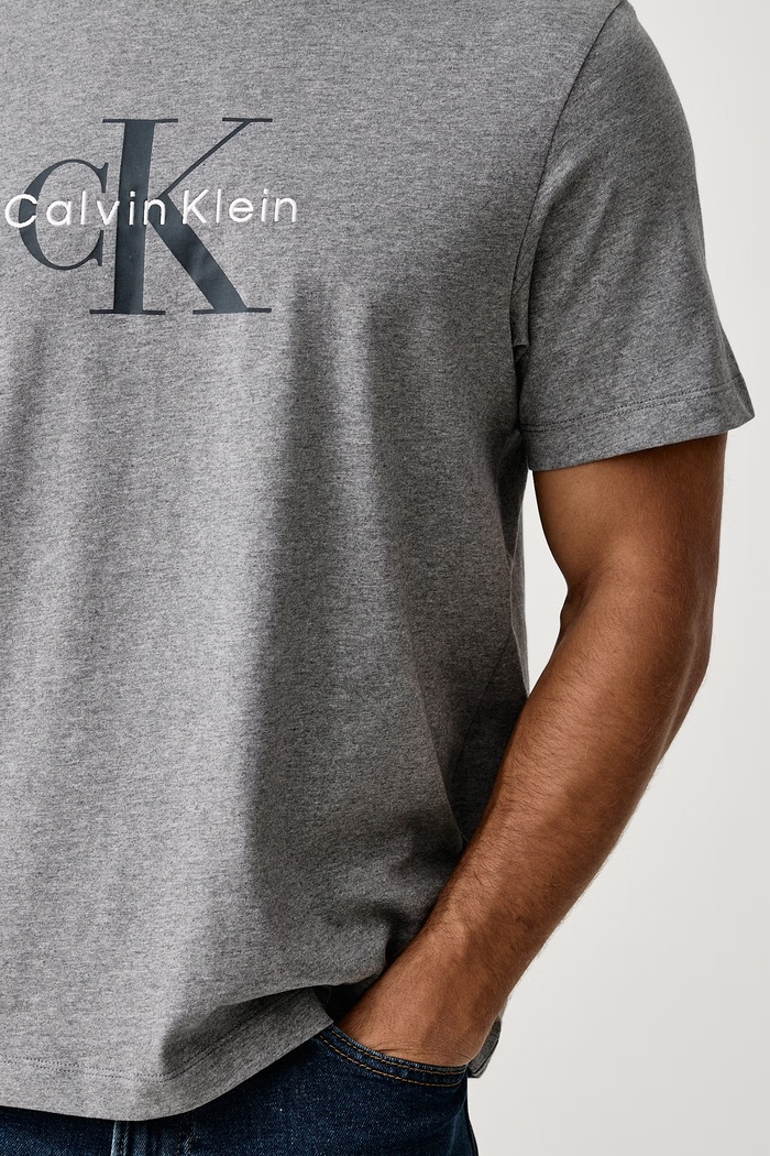 T-shirt męski bawełniany Calvin Klein Jeans LV04RB862G szary