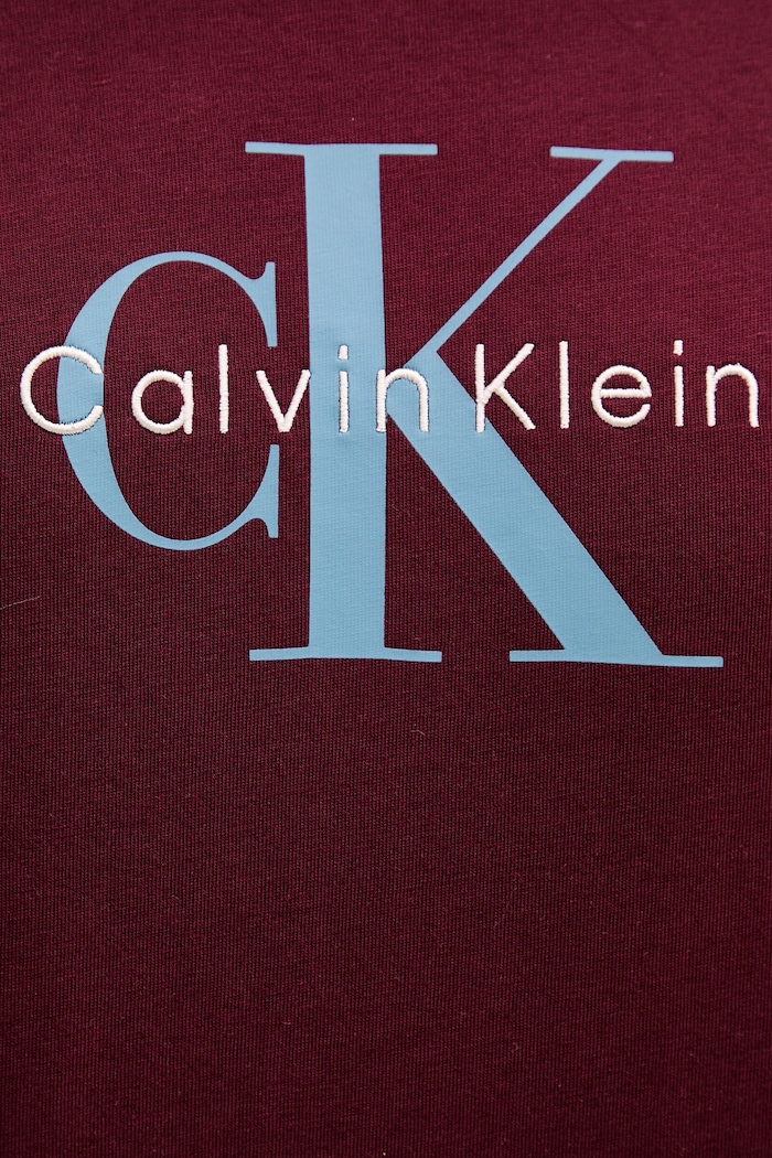 Calvin Klein Jeans tričko pánske bavlnené burgundské LV04RB862G