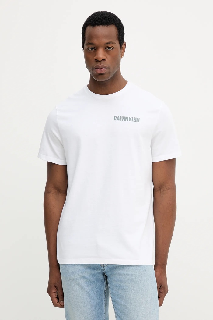 Oblečenie Bavlnené tričko Calvin Klein Jeans LV04RC805G biela