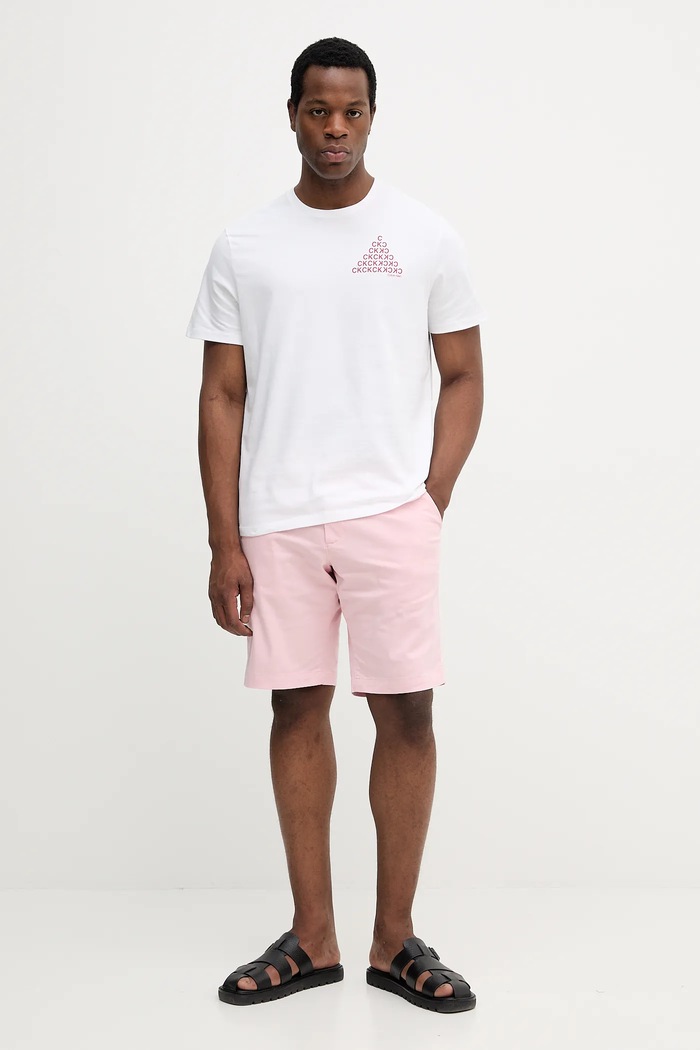 Bavlnené tričko Calvin Klein Jeans LV04RC825G biela AW25