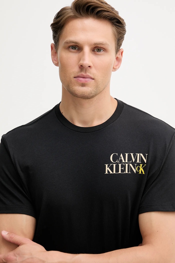 Oblečení Bavlněné tričko Calvin Klein Jeans LV04RC844G černá