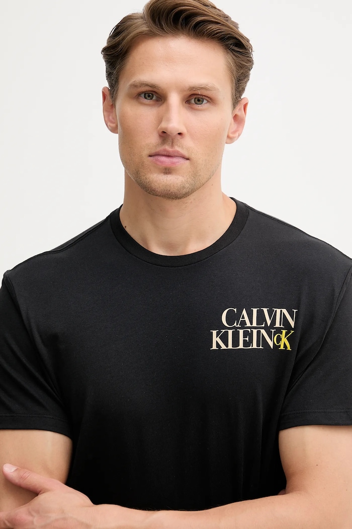 Oblečení Bavlněné tričko Calvin Klein Jeans LV04RC844G černá