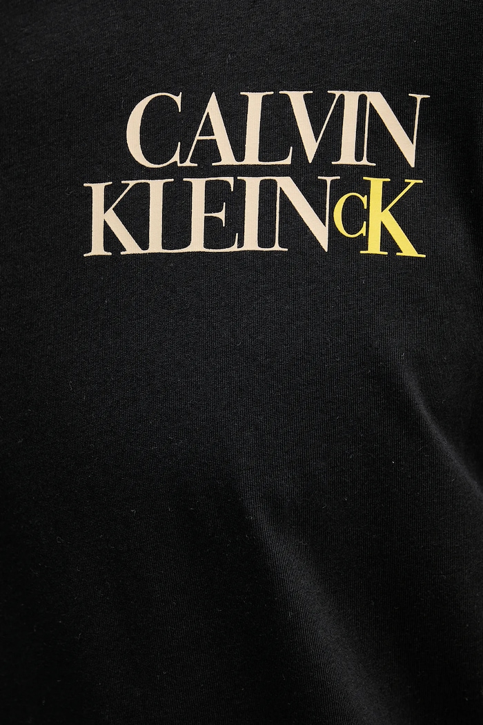Bavlněné tričko Calvin Klein Jeans černá LV04RC844G