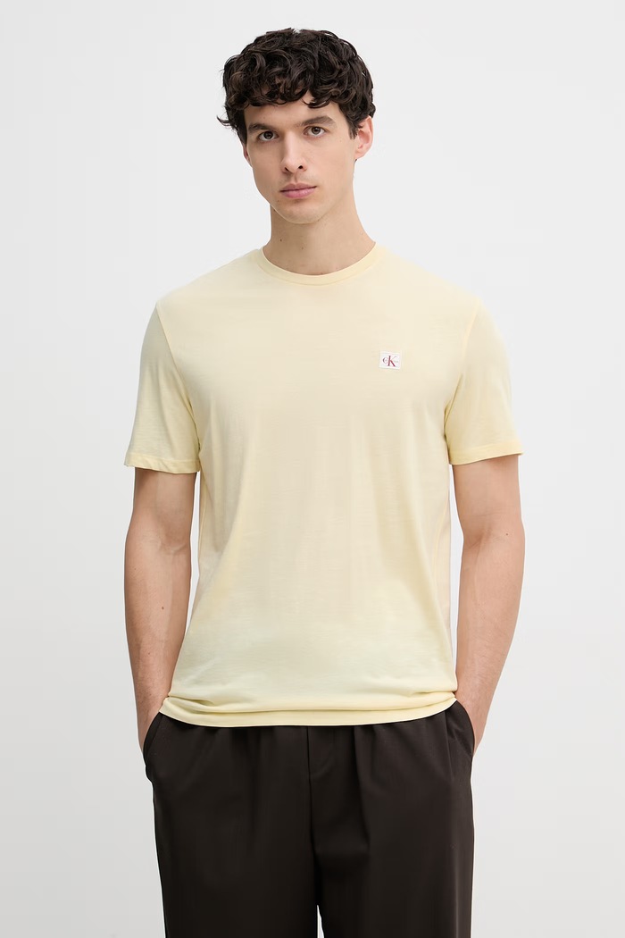 Calvin Klein Jeans tričko pánske bavlnené žltá LV04RC272G