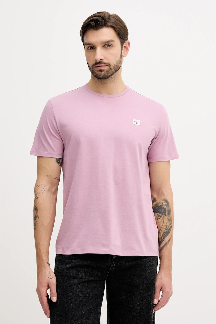Calvin Klein Jeans tričko pánske bavlnené ružová LV04RC272G