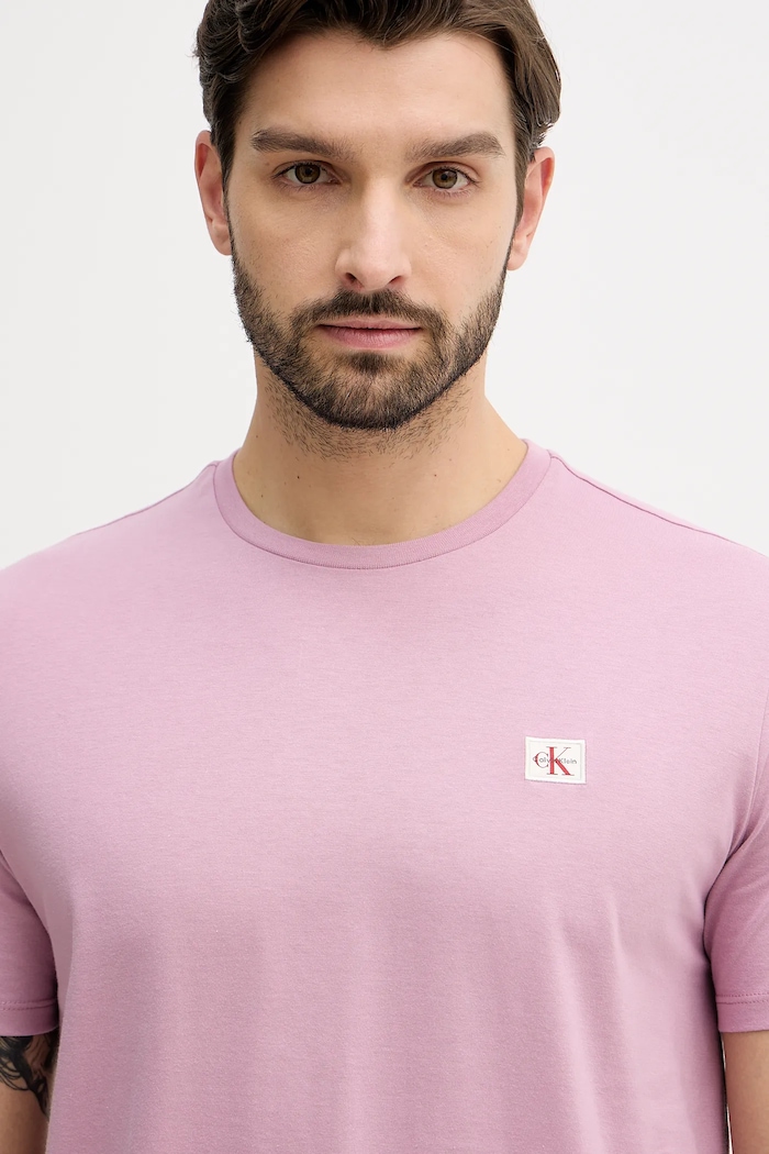 Calvin Klein Jeans tričko pánske bavlnené ružová LV04RC272G