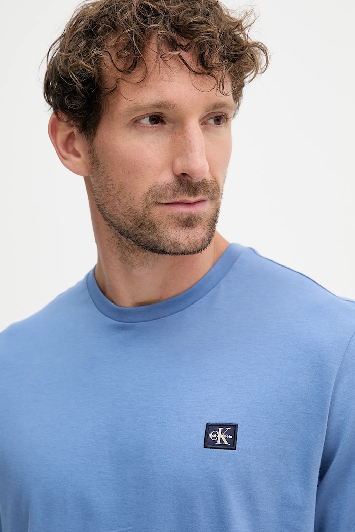 Calvin Klein Jeans tričko pánske bavlnené modrá LV04RC272G