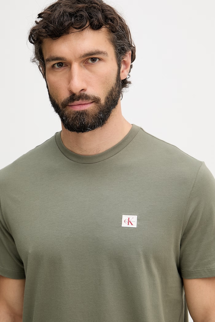 Calvin Klein Jeans tričko pánske bavlnené zelená LV04RC272G