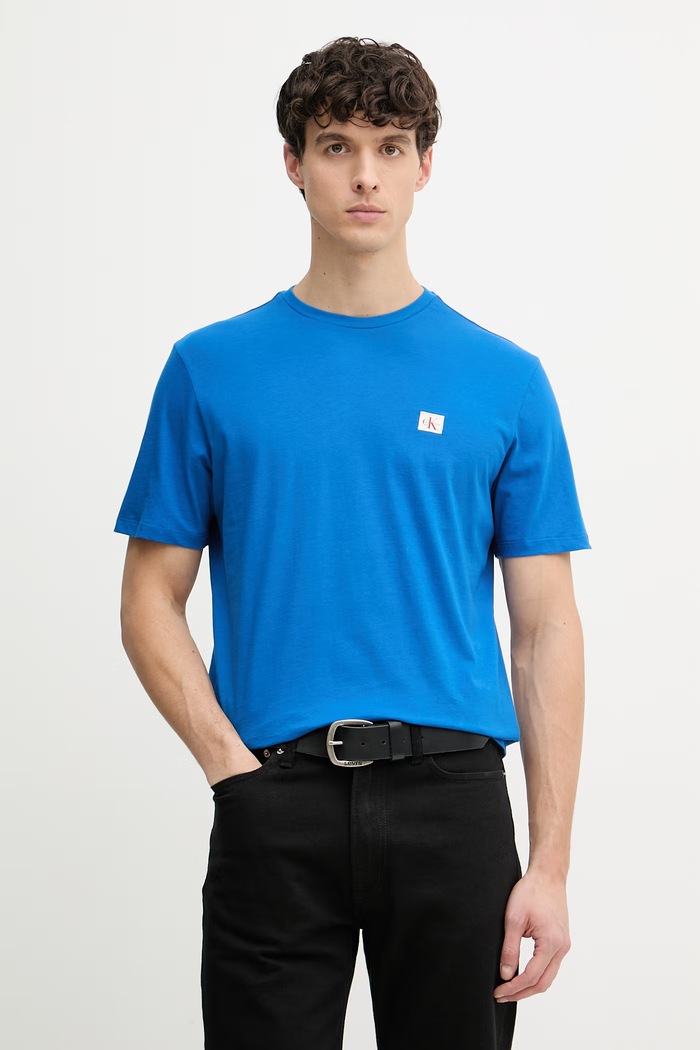 Calvin Klein Jeans Tricou bărbătesc bumbac albastru LV04RC272G