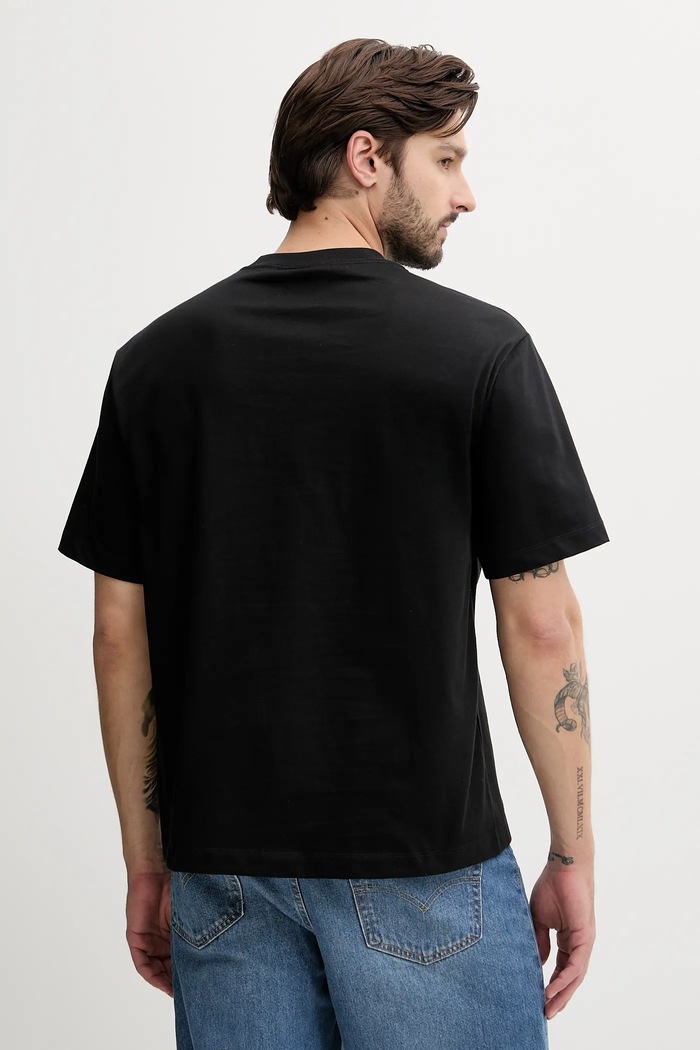 Памучна тениска Calvin Klein Jeans LV04RC851G черен SS26