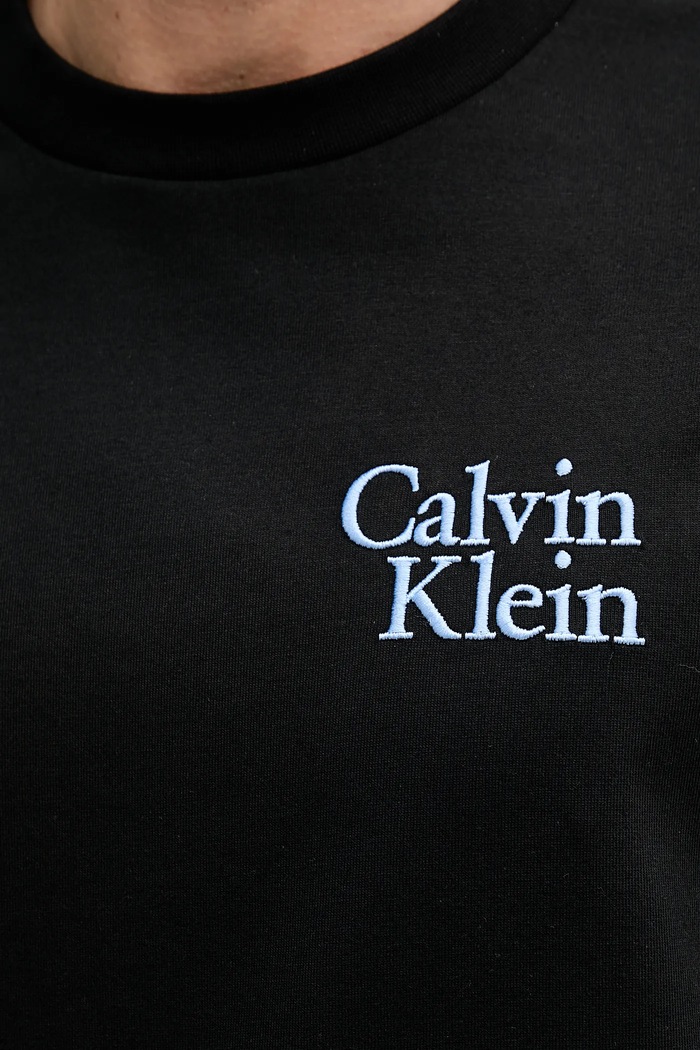 Pamučna majica Calvin Klein Jeans crna LV04RC808G