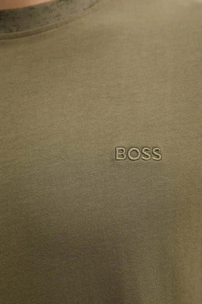 Βαμβακερό μπλουζάκι BOSS Orange San Jared-C πράσινο 50543813