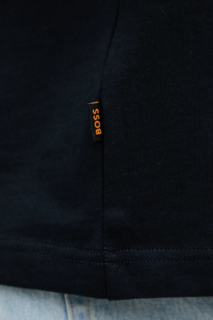 Βαμβακερό μπλουζάκι BOSS Orange San Jared-C 50547087 σκούρο μπλε