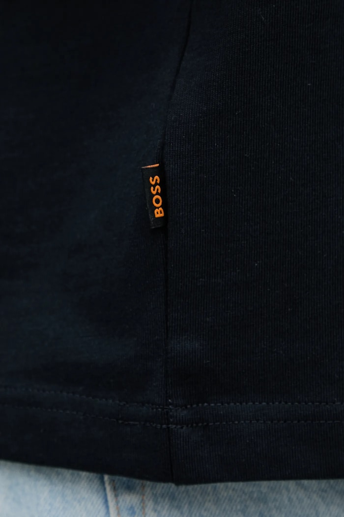 Βαμβακερό μπλουζάκι BOSS Orange San Jared-C 50547087 σκούρο μπλε