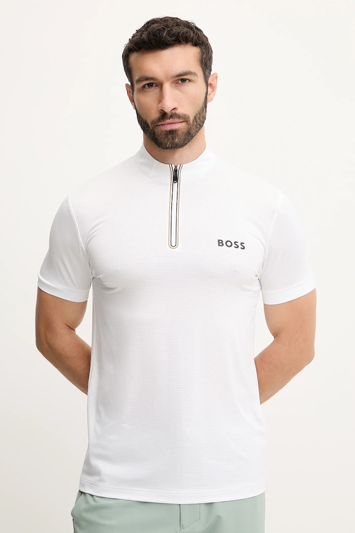 Μπλουζάκι BOSS Green San Jared-C slim λευκό 50543347