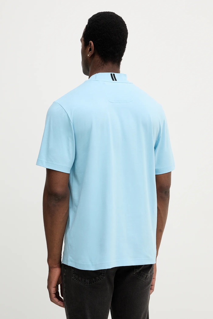 BOSS Green Tricou Tee Collar Zone 50551139 albastru AW25