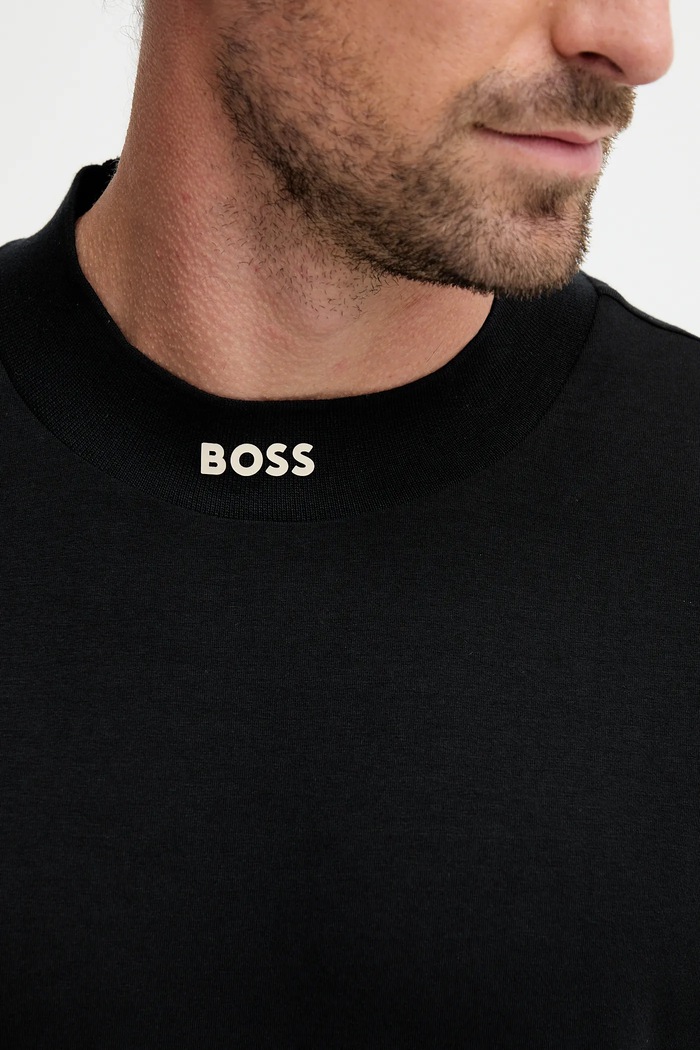 Tricou Tee Collar Zone BOSS Green negru 50551139