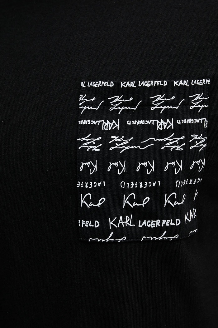 Bavlněné tričko Karl Lagerfeld 553225.755041 černá