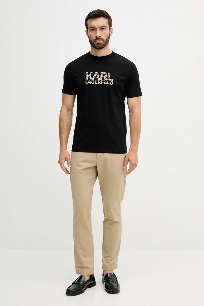 Karl Lagerfeld t-shirt bawełniany 553225.755036 czarny AW25