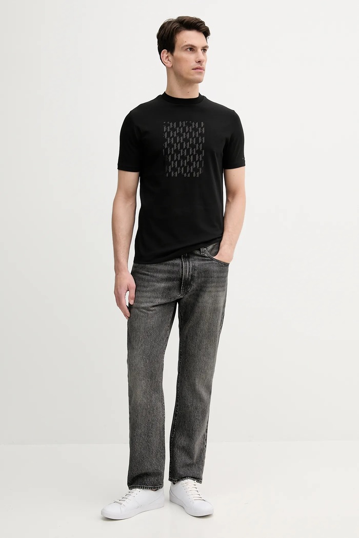 Majica kratkih rukava Karl Lagerfeld 553235.755037 crna AW25