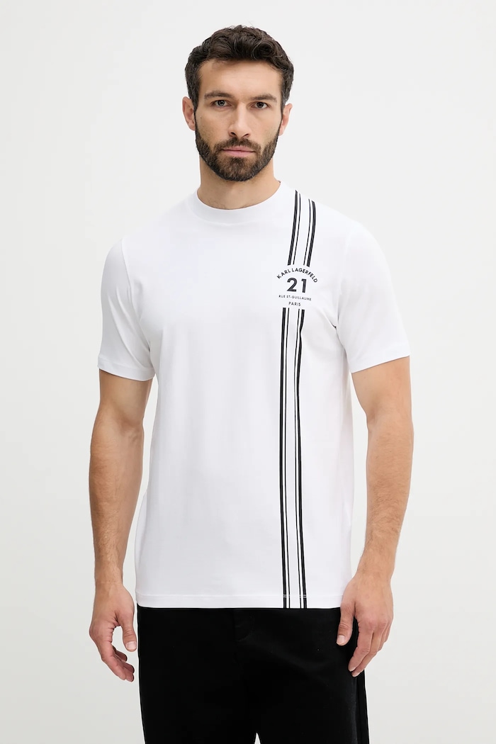 Тениска Karl Lagerfeld стандартна бял 553235.755050