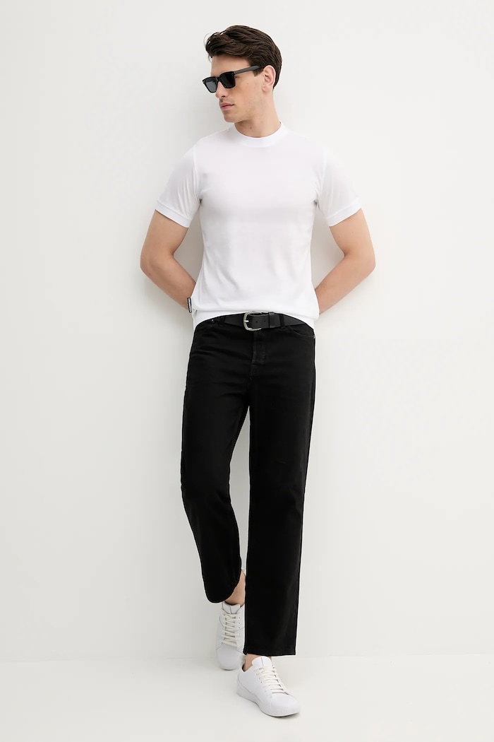Bavlněné tričko Karl Lagerfeld 553200.755000 bílá AW25