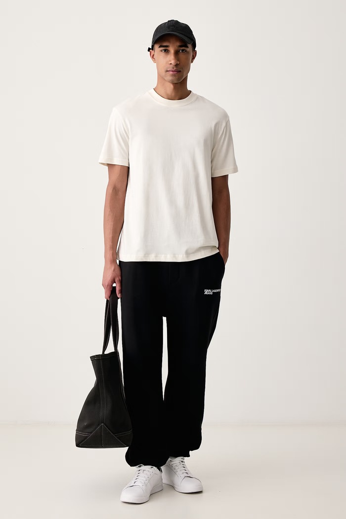 Karl Lagerfeld Jeans Tričko pánske bavlnené A3M17003 béžová AW25