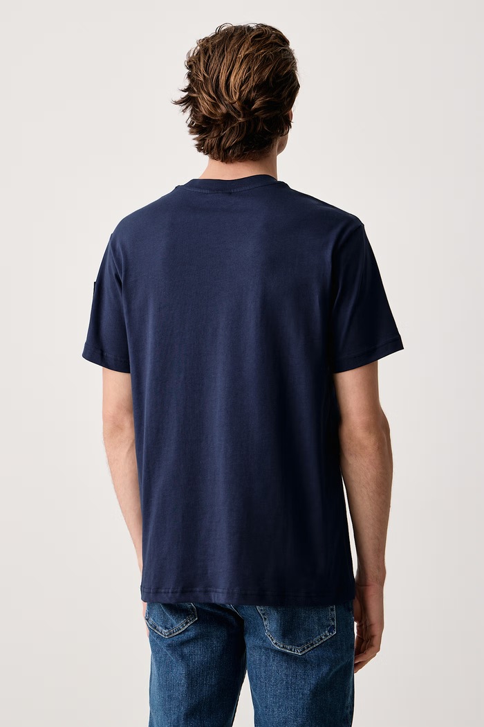 Îmbrăcăminte Karl Lagerfeld Jeans Tricou pentru bărbați din bumbac A3M17003 bleumarin