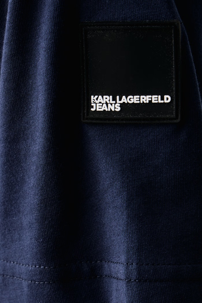 Tricou pentru bărbați din bumbac Karl Lagerfeld Jeans bleumarin A3M17003