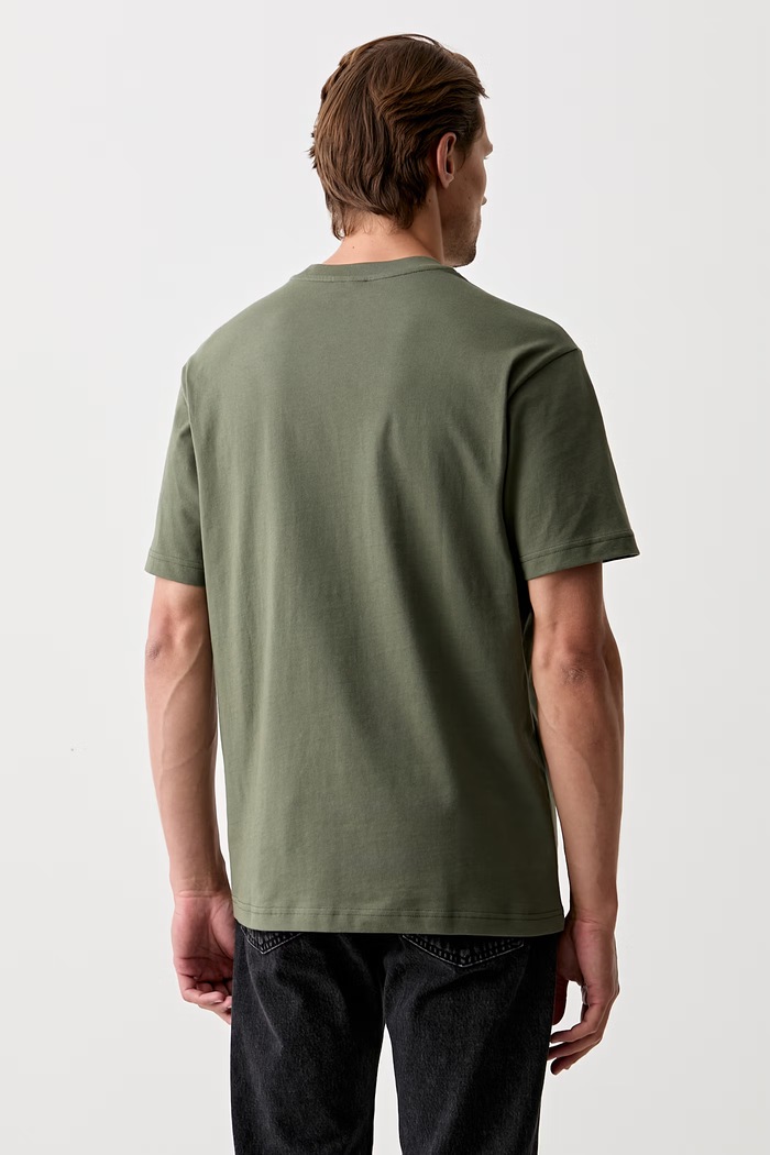 Odzież Karl Lagerfeld Jeans T-shirt męski bawełniany A3M17003 zielony