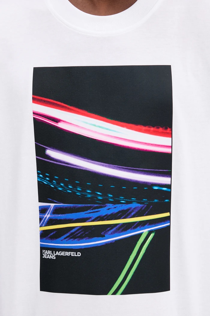 Karl Lagerfeld Jeans t-shirt bawełniany A3M17038 biały
