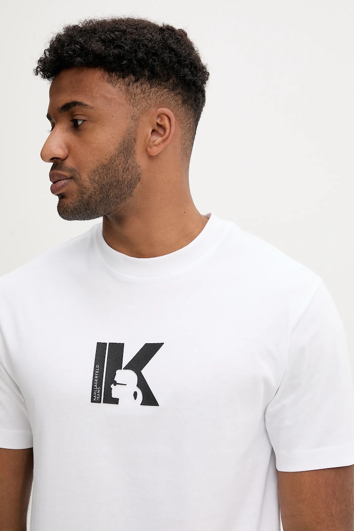 Karl Lagerfeld Jeans t-shirt bawełniany biały A3M17057
