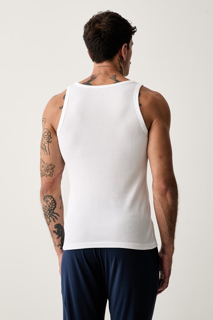 HUGO top męski bawełniany TANK TOP TRIPL. PACK 3-pack 50545681 biały