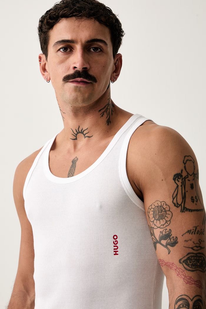 HUGO top męski bawełniany TANK TOP TRIPL. PACK 3-pack 50545681