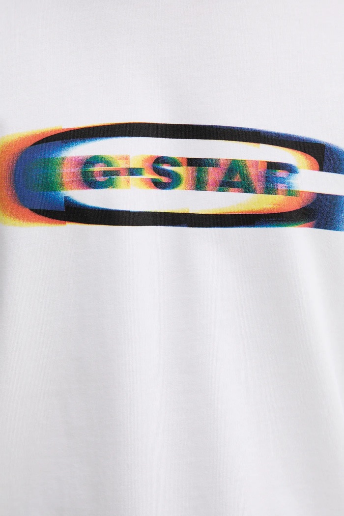 Βαμβακερό μπλουζάκι G-Star λευκό D26039.C784