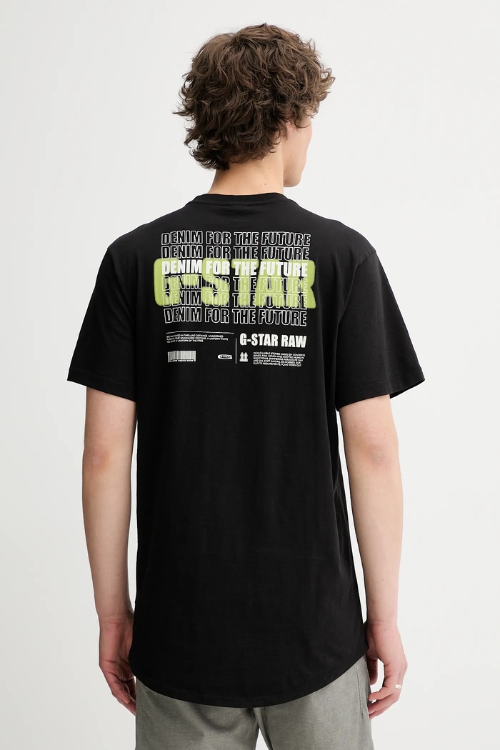 Bavlnené tričko G-Star jednofarebný čierna D26043.C372