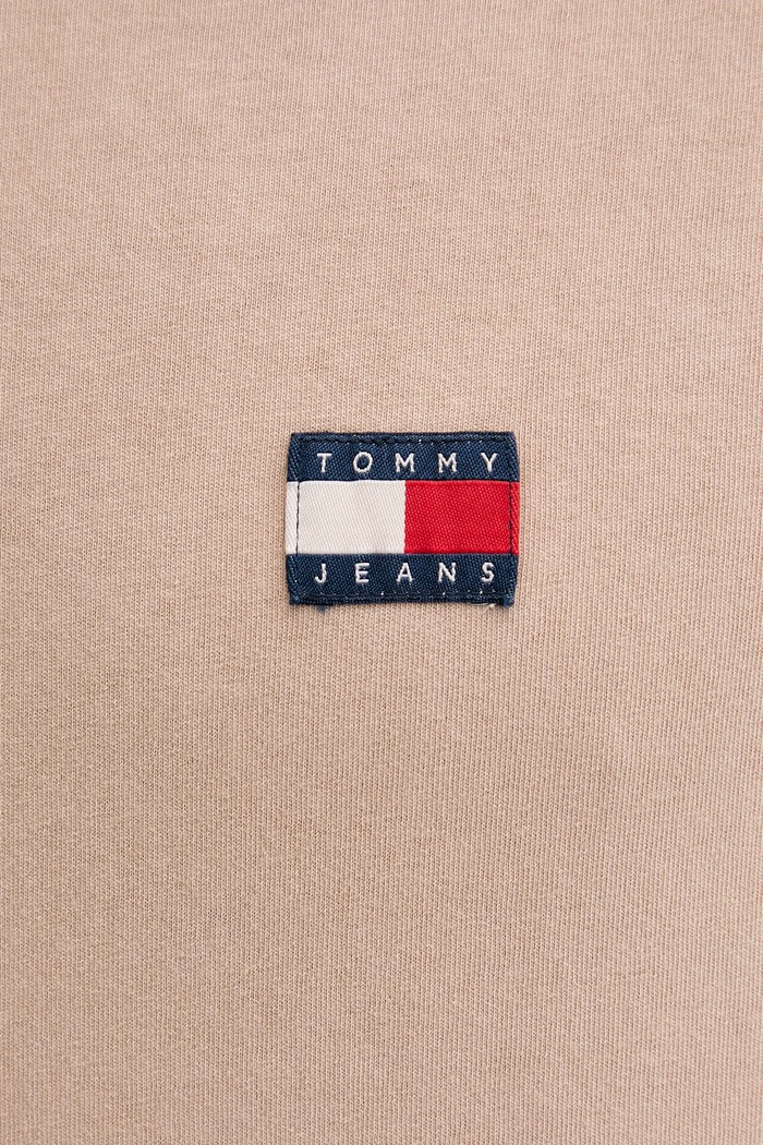 Bavlnené tričko Tommy Jeans hnedá DM0DM21975
