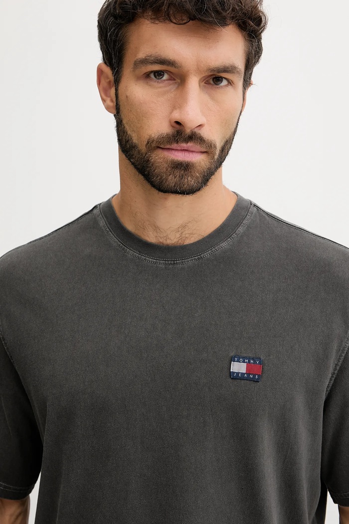 Odzież Tommy Jeans t-shirt bawełniany DM0DM21975 szary