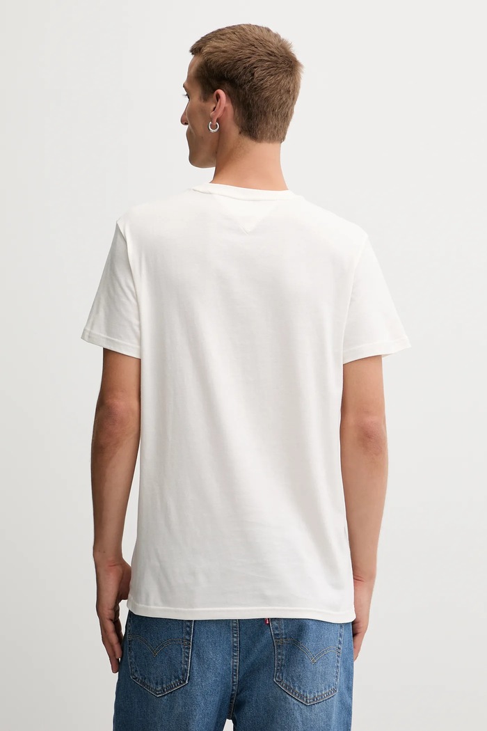 Oblečenie Bavlnené tričko Tommy Jeans DM0DM21977 béžová