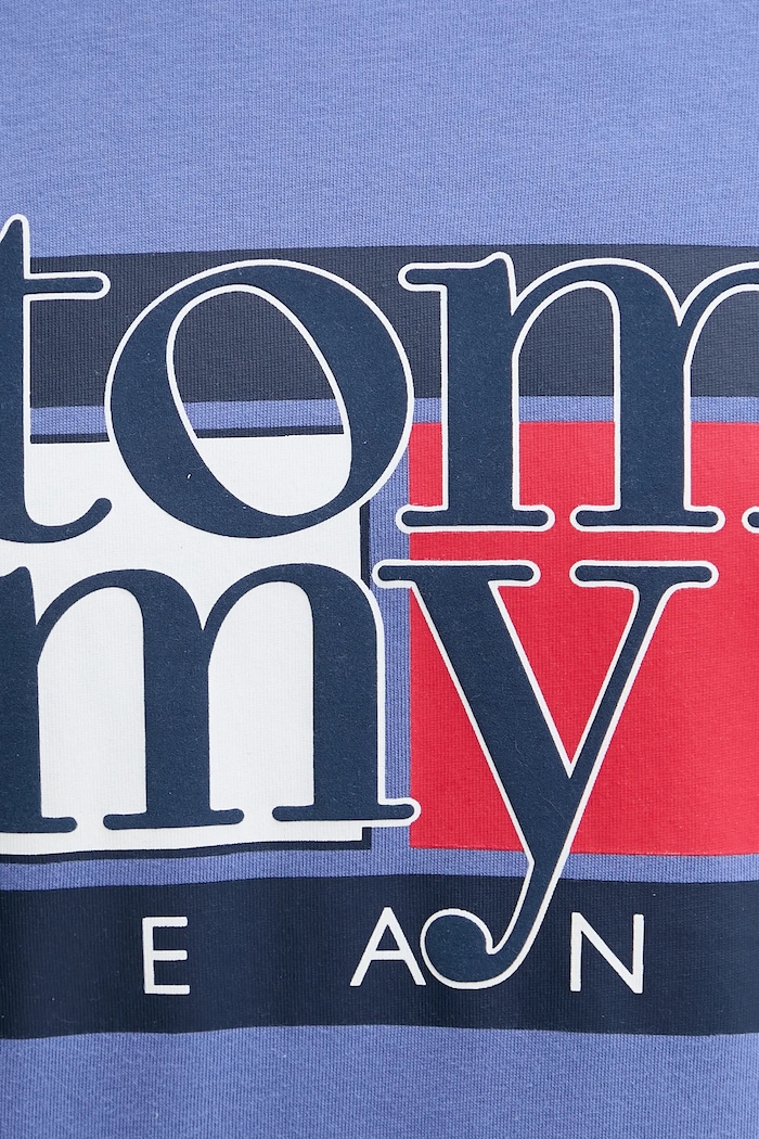 Tommy Jeans t-shirt bawełniany niebieski DM0DM21977