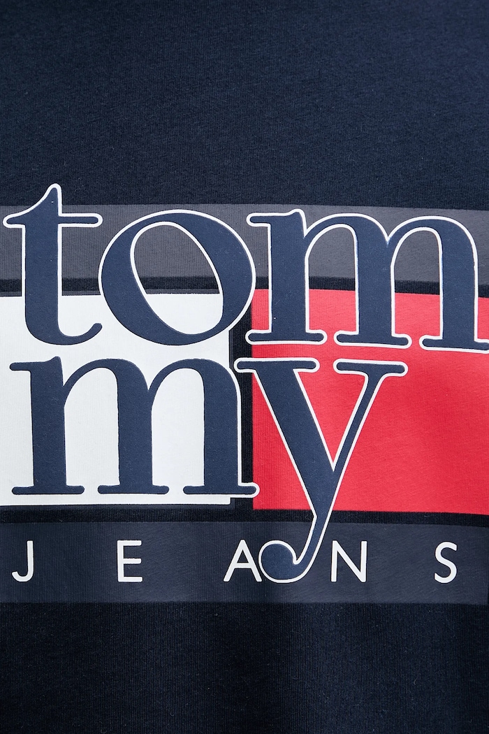 Bavlnené tričko Tommy Jeans tmavomodrá DM0DM21977