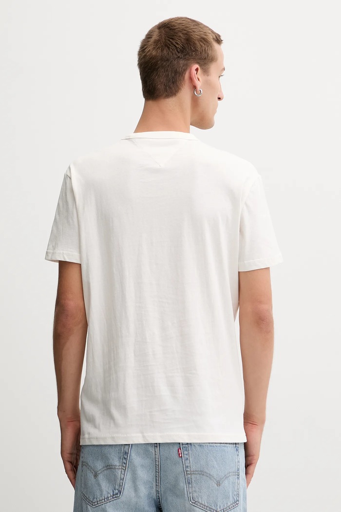 Oblečenie Bavlnené tričko Tommy Jeans DM0DM21987 béžová