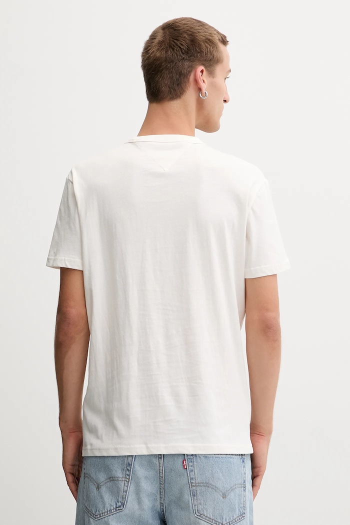 Oblečenie Bavlnené tričko Tommy Jeans DM0DM21987 béžová