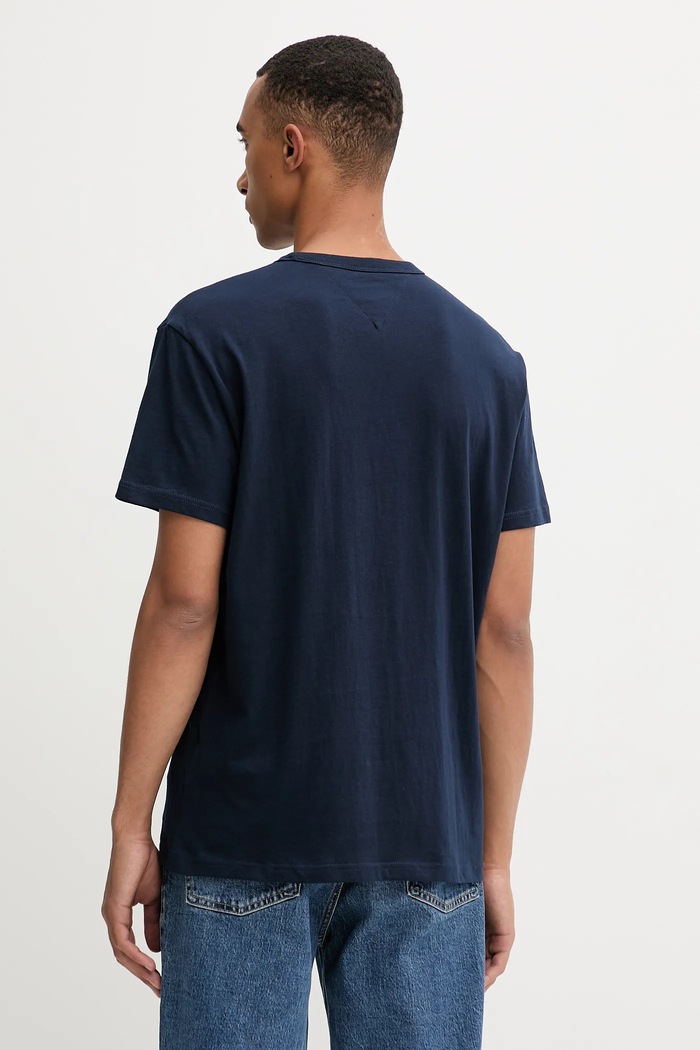 Oblečenie Bavlnené tričko Tommy Jeans DM0DM21987 tmavomodrá