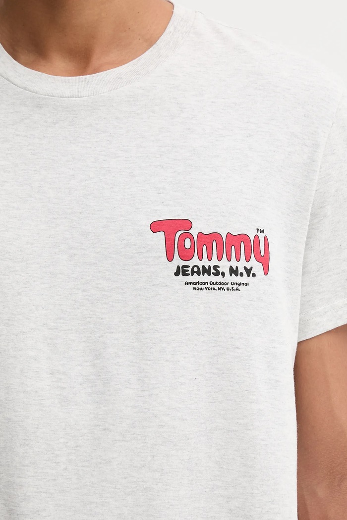 Bavlnené tričko Tommy Jeans DM0DM22049 sivá