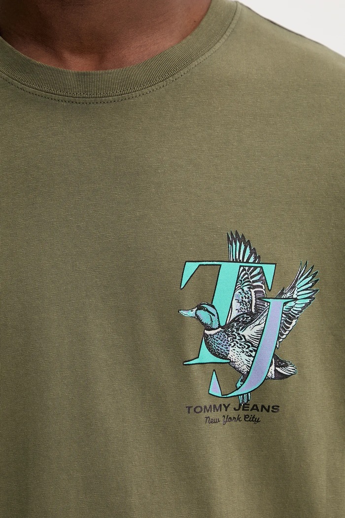 Bavlnené tričko Tommy Jeans DM0DM22060 zelená