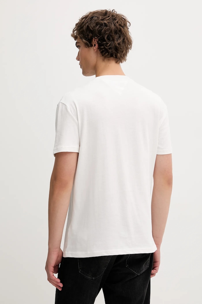 Îmbrăcăminte Tommy Jeans tricou din bumbac DM0DM22464 alb