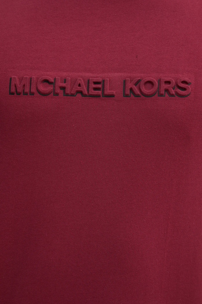 Памучна тениска Michael Kors CT552LP1V2 бордо