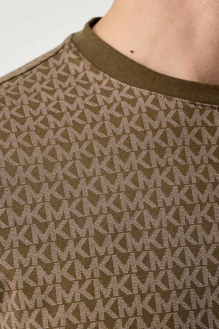 T-shirt męski bawełniany Michael Kors zielony CS5529A5KS